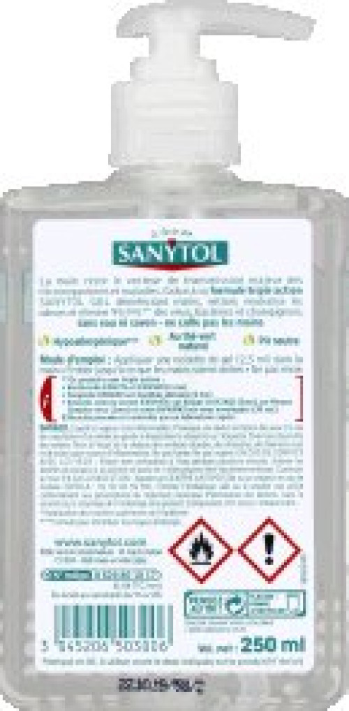 250ML GEL DESINF.MAINS SANYTOL