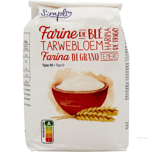 1KG FARINE BLE T55 PP BLANC