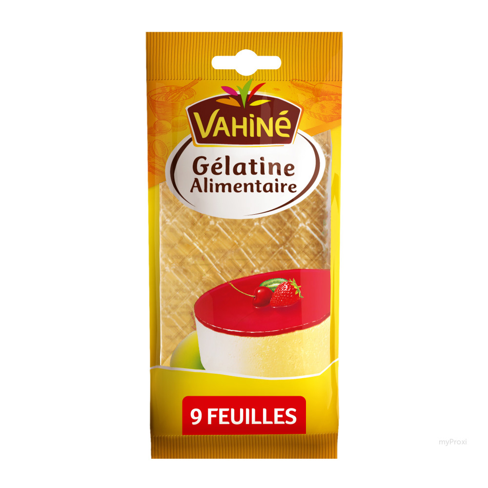 9 FEUILLES GELATINE VAHINE