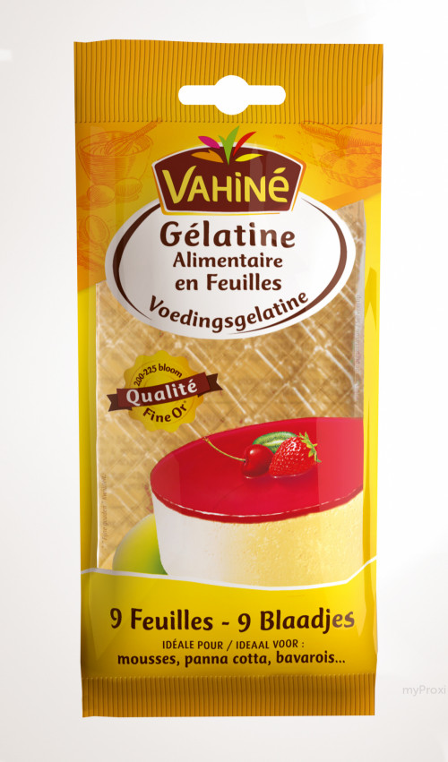 9 FEUILLES GELATINE VAHINE