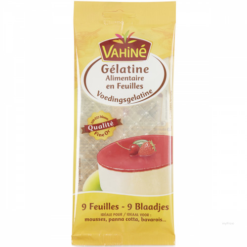 9 FEUILLES GELATINE VAHINE