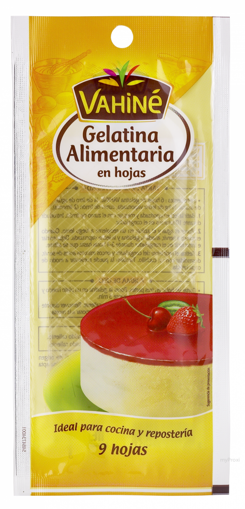 9 FEUILLES GELATINE VAHINE