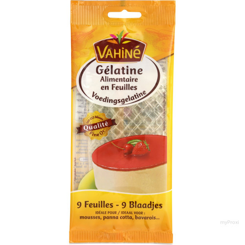 9 FEUILLES GELATINE VAHINE