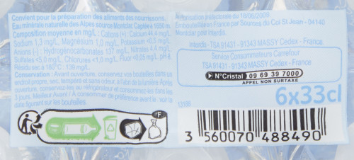 PET 6X33CL EAU ALPES CRF CLASS