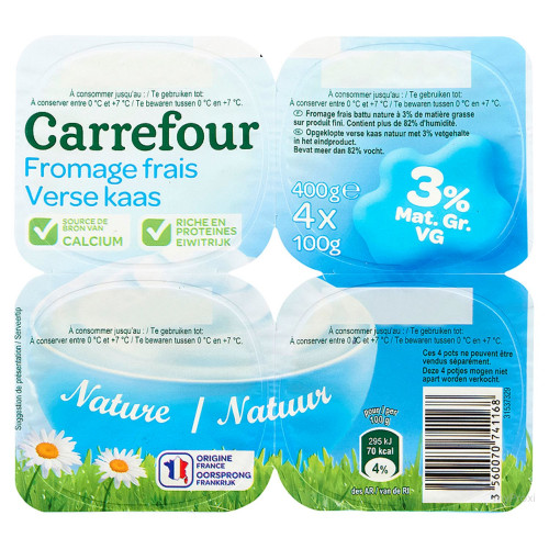 4X100G FROM FRAIS NAT 3% CRF C