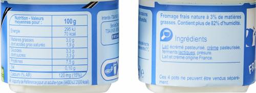 4X100G FROM FRAIS NAT 3% CRF C