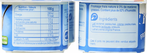 4X100G FROM FRAIS NAT 3% CRF C