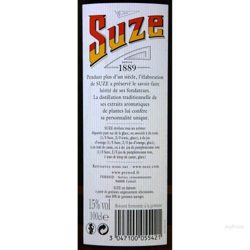 1L APERIT. GENTIANE 15%V SUZE