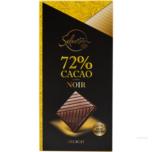 80G CHOC.NOIR 72% CRF SEL