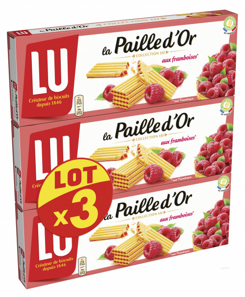 3X170G PAILLE DOR FRAMBOISE LU