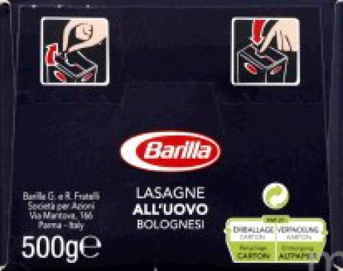 500G LASAGNE BARILLA