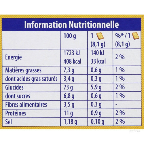 875G 108 BISCOTTES HEUDEBERT