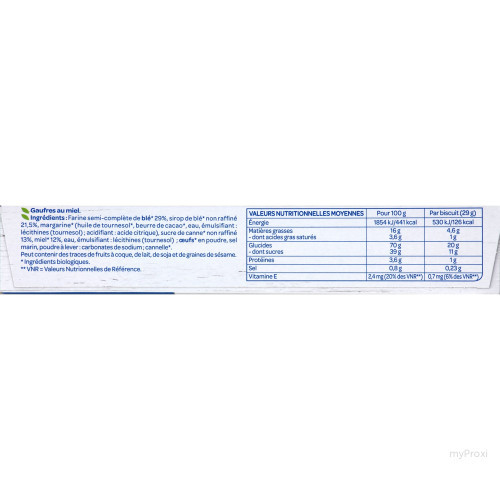 175G GAUFRE MIEL BIO BJORG