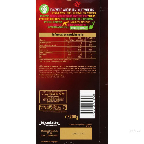 200G PRALINE FOND.LT COTE D OR
