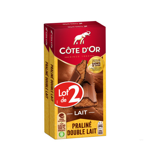 2X200G TAB CHOCO PRALINE LAIT