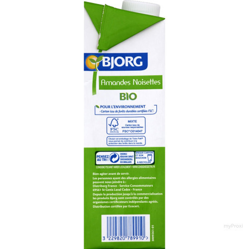 1L AMANDES NOISETTES BJORG