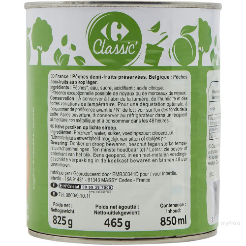 4/4 BOITE PECHES SIROP CRF CLA