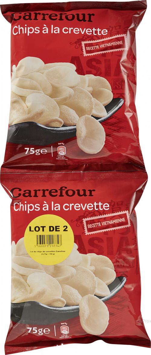 2X75G CHIPS CREVETTES CRF