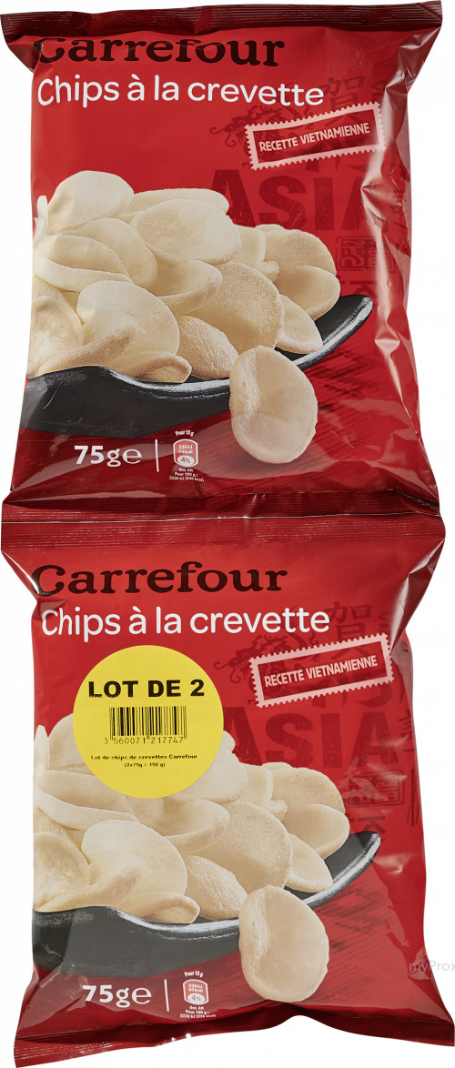 2X75G CHIPS CREVETTES CRF
