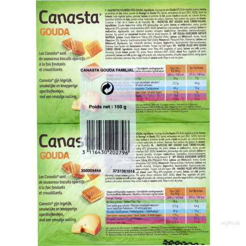 150G CANASTA GOUDA DELACRE ECO