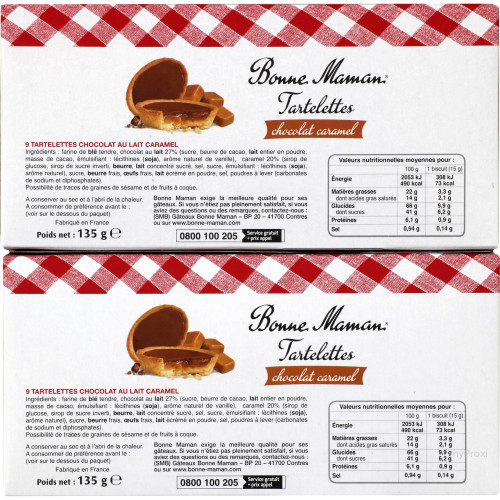 2X135G TARTEL.CHOC/CAR.B.M