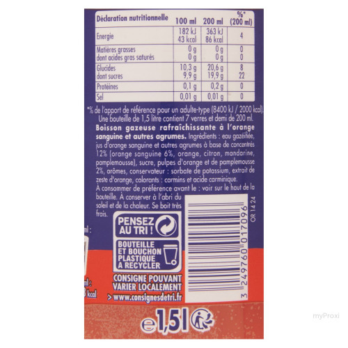 PET 1.5L ORANGINA ROUGE