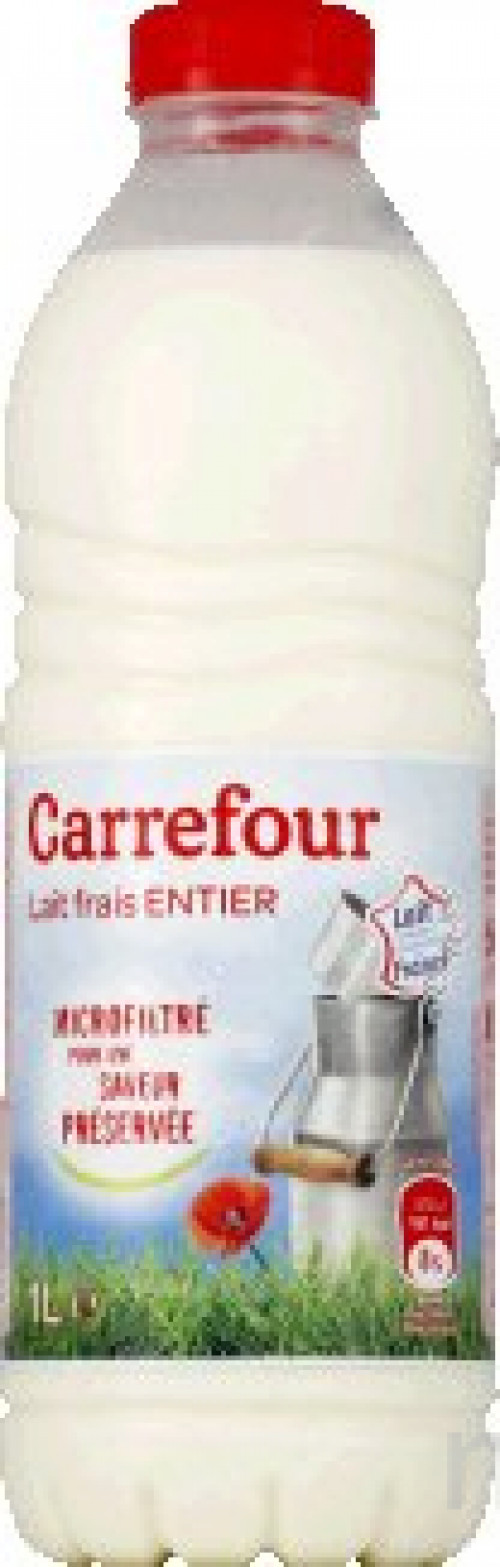 1L LAIT FRAIS ENTIER CARREFOUR