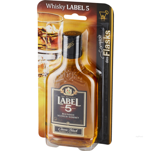 FLASK 20CL WHISKY 40%V LABEL 5