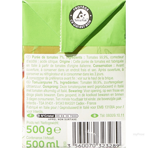 500ML PUREE DE TOMATE CRF