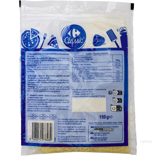 150G MOZZARELLA RAPE CRF