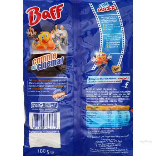 100G POP CORN CARAMEL BAFF