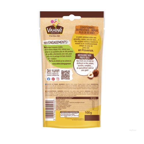 100G NOISETTES POUDRE VAHINE
