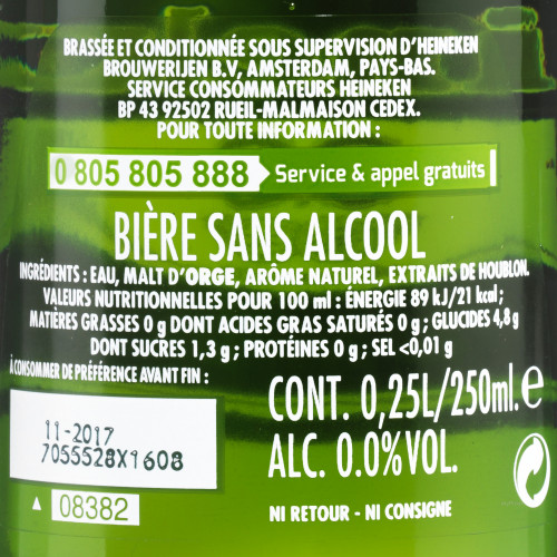 BLE 6X25CL HEINEKEN 0.0%