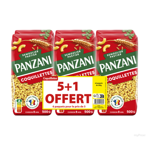 5X500G+1OFF.COQUILLETT.PANZANI