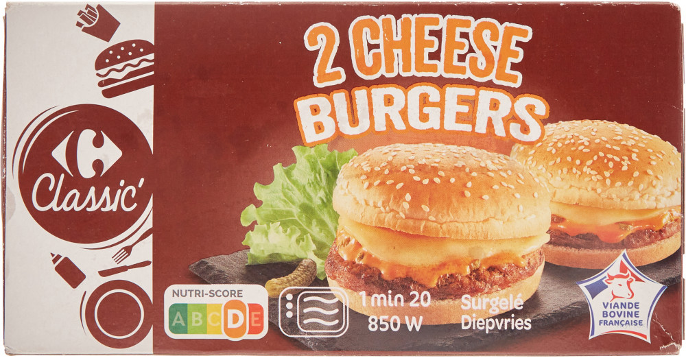 2X130G CHEESEBURGER CARREFOUR