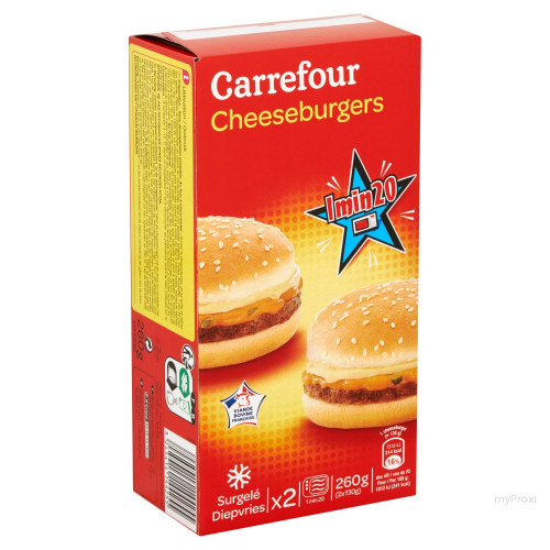 2X130G CHEESEBURGER CARREFOUR
