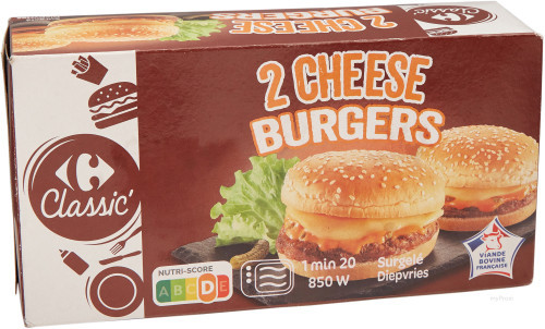 2X130G CHEESEBURGER CARREFOUR