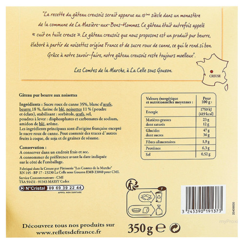 350G GATEAU CREUSOIS RDF