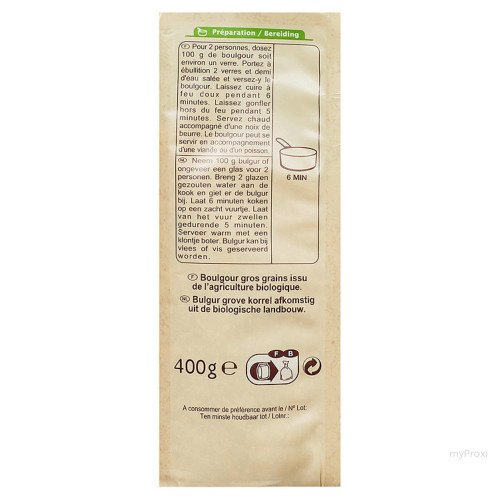 400G BOULGOUR CARREFOUR BIO