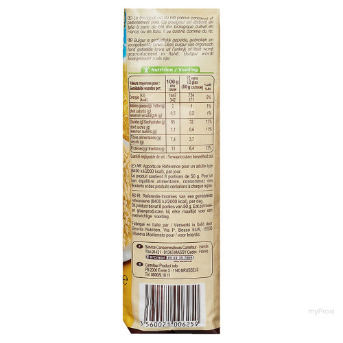 400G BOULGOUR CARREFOUR BIO