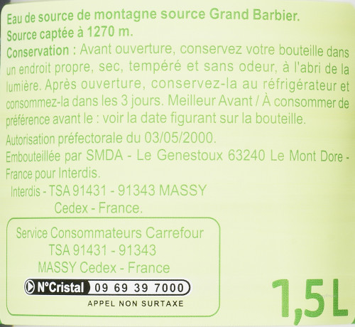 PET 1.5L EAU SCE AUV CRF CLASS