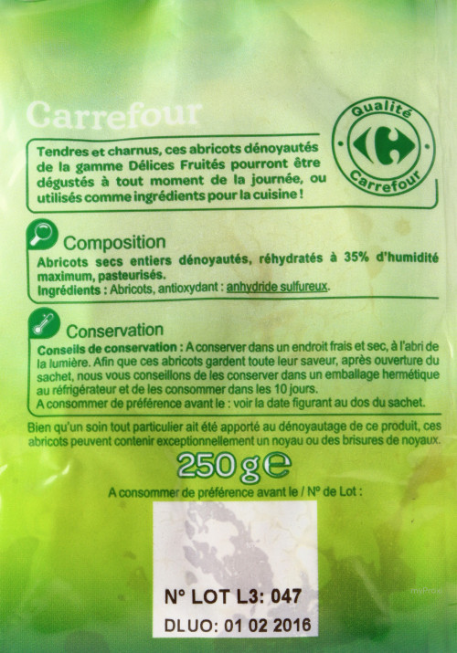 250G ABRICOT MOELLEUX CRF