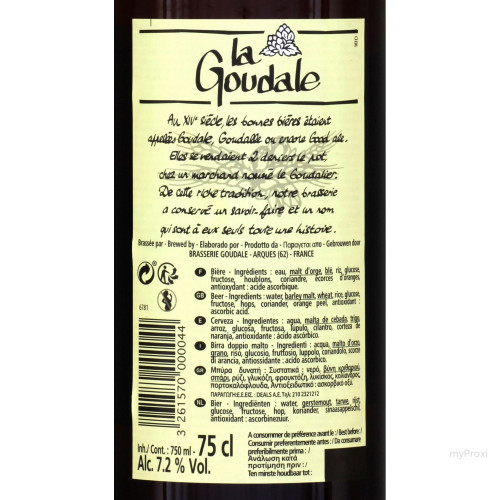 BLE 75CL BIERE GOUDALE BLDE