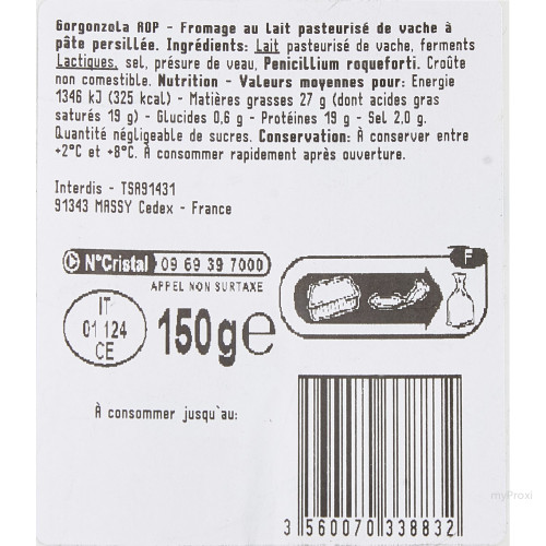 150G GORGONZOLA AOP CRF EXT