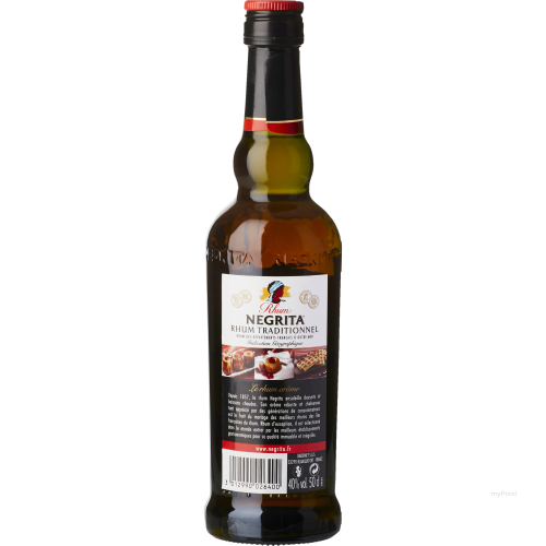 50CL RHUM AMBRE 40%V NEGRITA