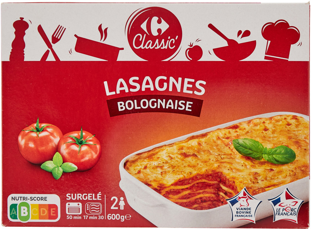 600G LASAGNE BOLOGNAISE CRF CL