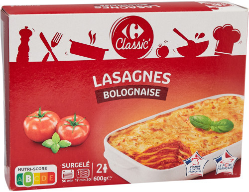 600G LASAGNE BOLOGNAISE CRF CL