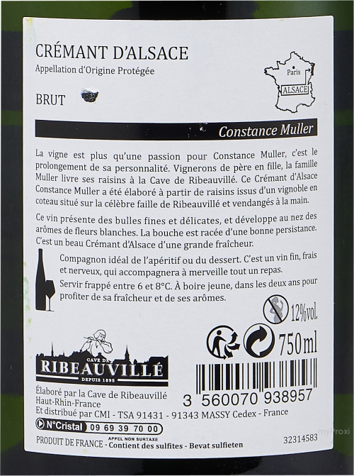75CL CREMANT ALSACE RDF NM