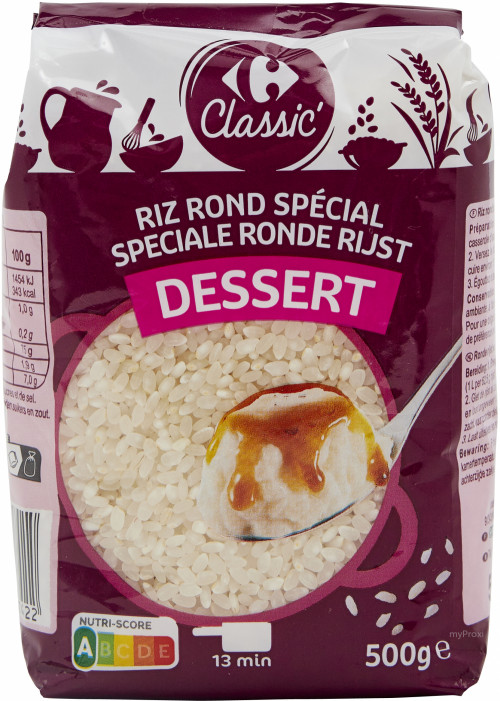 500G RIZ ROND DESSERT CRF