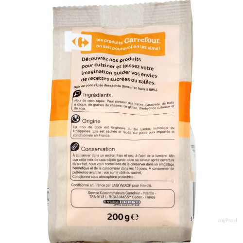 200G NOIX COCO RAPEE CRF